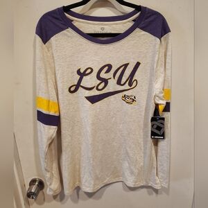 Colosseum NWT LSU Louisiana State Tigers Long Sleeve T-shirt Women's Sz XL